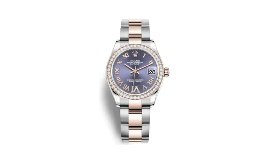 Rolex Datejust 31 Stainless Steel/ Rose Gold / Diamond / Aubergine - Roman / Oyster