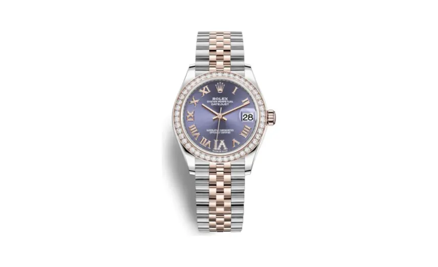 Rolex Datejust 31 Stainless Steel/ Rose Gold / Diamond / Aubergine - Roman / Jubilee