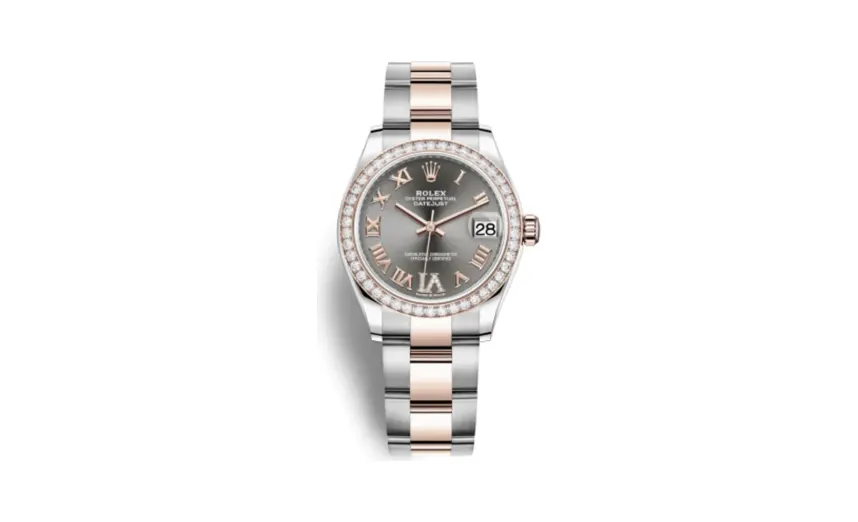 Rolex Datejust 31 Stainless Steel/ Rose Gold / Diamond / Grey - Roman / Oyster