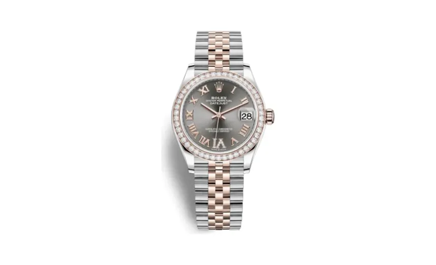 Rolex Datejust 31 Stainless Steel/ Rose Gold / Diamond / Grey - Roman / Jubilee