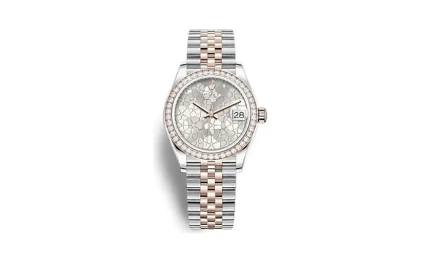 Rolex Datejust 31 Stainless Steel/ Rose Gold - Diamond / Silver - Floral / Jubilee