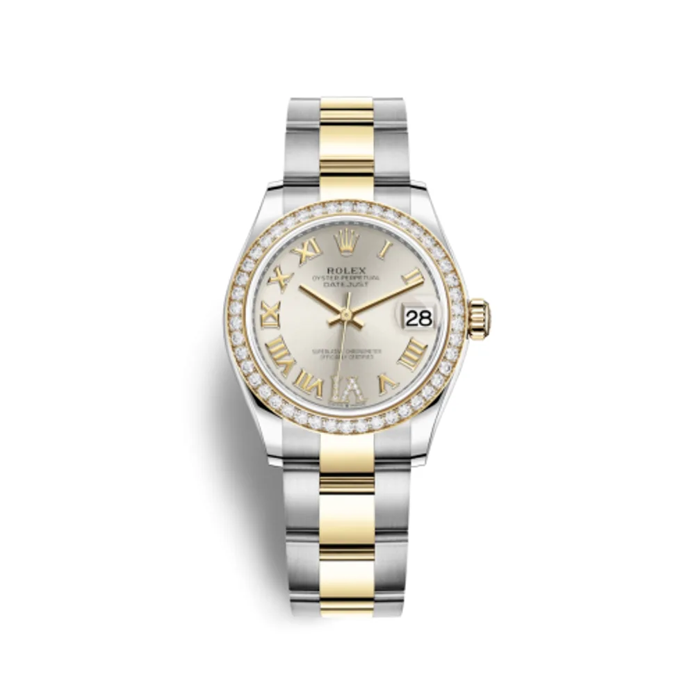 Rolex Datejust 31 Stainless Steel / Yellow Gold / Diamond / Silver - Roman / Oyster