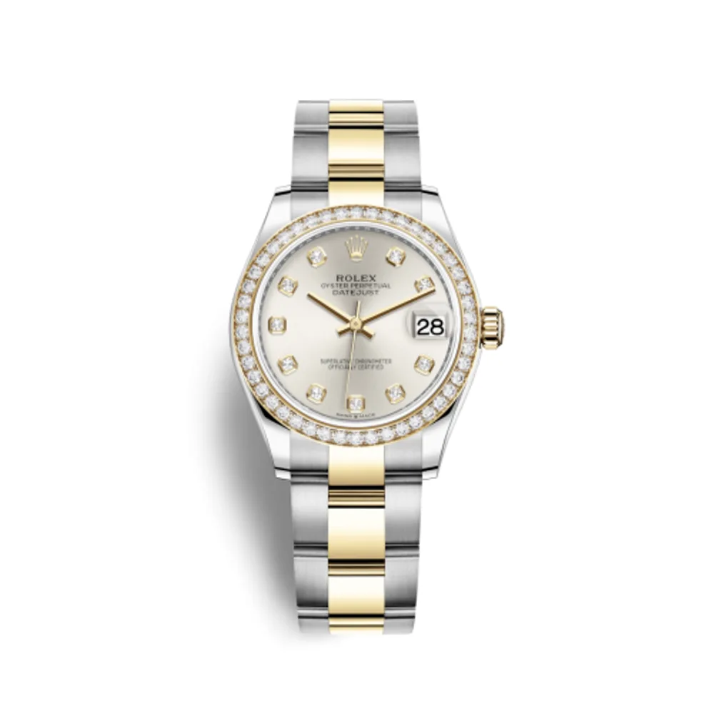 Rolex Datejust 31 Stainless Steel / Yellow Gold / Diamond / Silver - Diamond / Oyster