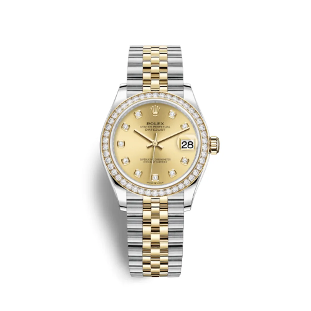 Rolex Datejust 31 Stainless Steel / Yellow Gold / Diamond / Champagne - Diamond / Jubilee