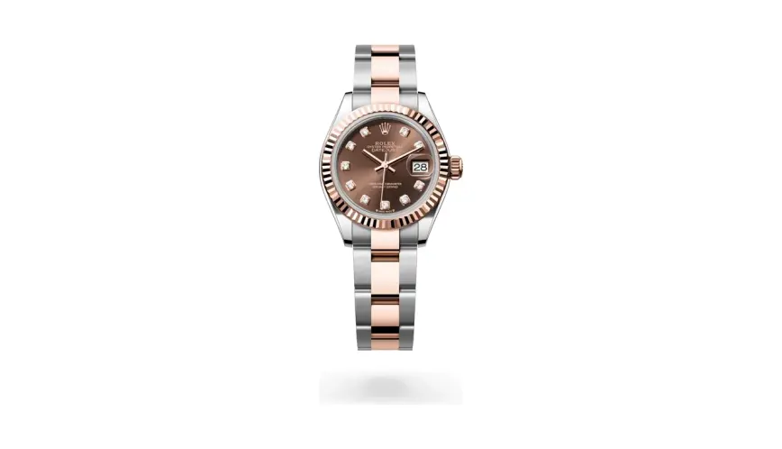 Rolex Lady-Datejust Oyster, 28 mm, Oystersteel and Everose gold, Everose Rolesor, Chocolate dial