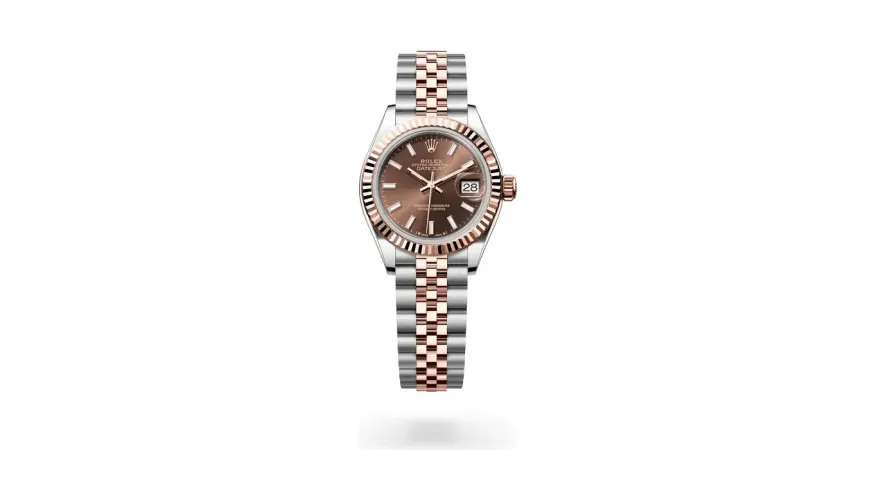 Rolex Lady-Datejust Oyster, 28 mm, Oystersteel and Everose gold, Everose Rolesor, Chocolate dial