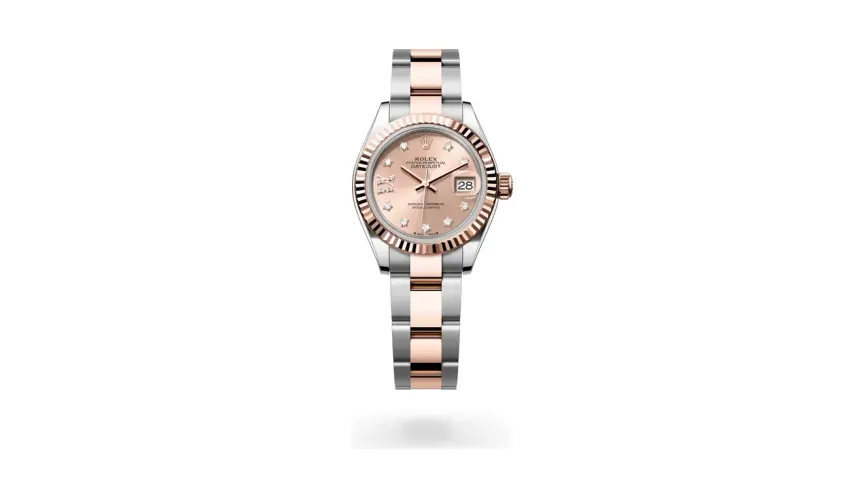Rolex Lady-Datejust Oyster, 28 mm, Oystersteel and Everose gold, Everose Rolesor, Rosé-colour dial