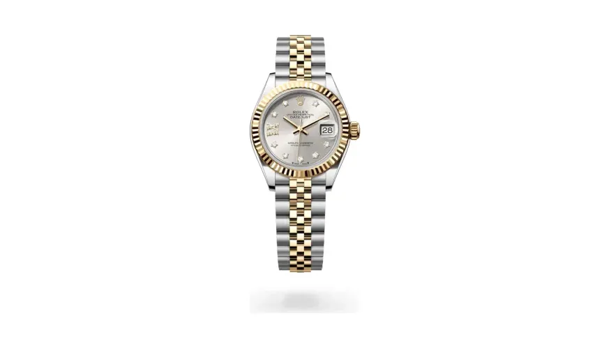 Rolex Lady-Datejust Oyster, 28 mm, Oystersteel and yellow gold, Yellow Rolesor, Silver dial
