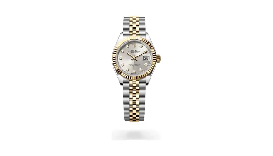 Rolex Lady-Datejust Oyster, 28 mm, Oystersteel and yellow gold, Yellow Rolesor, Silver dial