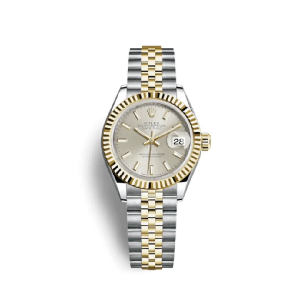 Rolex Lady-Datejust 28 Rolesor Yellow Fluted / Jubilee / Silver