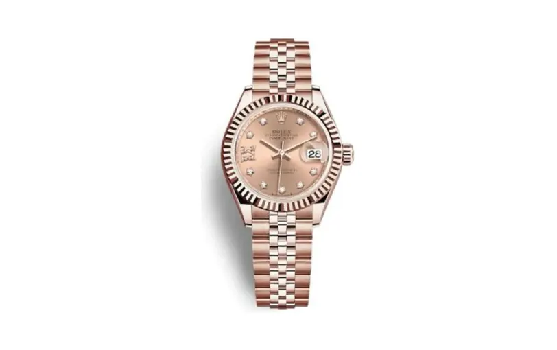 Rolex Lady-Datejust 28 Rose Gold / Fluted / Rose - Diamond / Jubilee