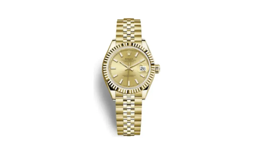 Rolex Lady-Datejust 28 Yellow Gold Fluted / Jubilee / Champagne