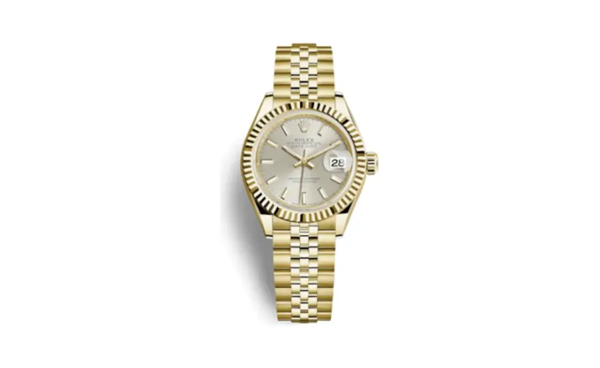 Rolex Lady-Datejust 28 Yellow Gold Fluted / Jubilee / Silver