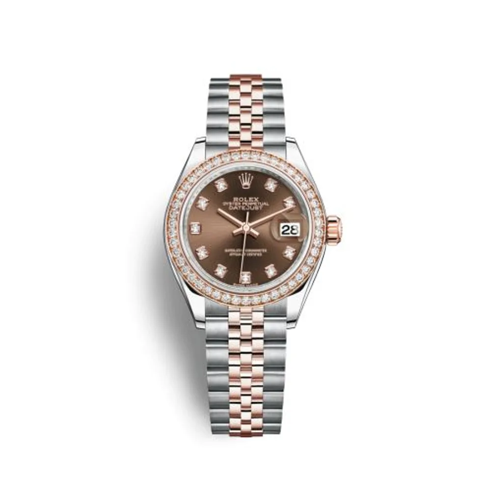 Rolex Lady-Datejust 28 Rolesor Rose Diamond / Jubilee / Chocolate Diamond