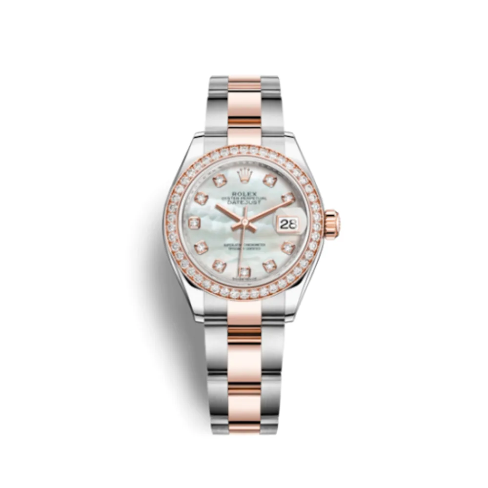 Rolex Lady-Datejust 28 Rolesor Everose Diamond / Oyster / MOP