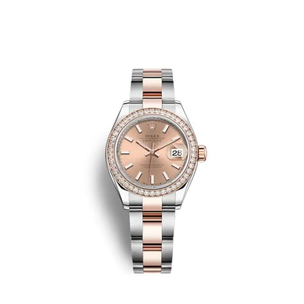 Rolex Lady-Datejust 28 Stainless Steel / Rose Gold / Diamond / Rose / Oyster