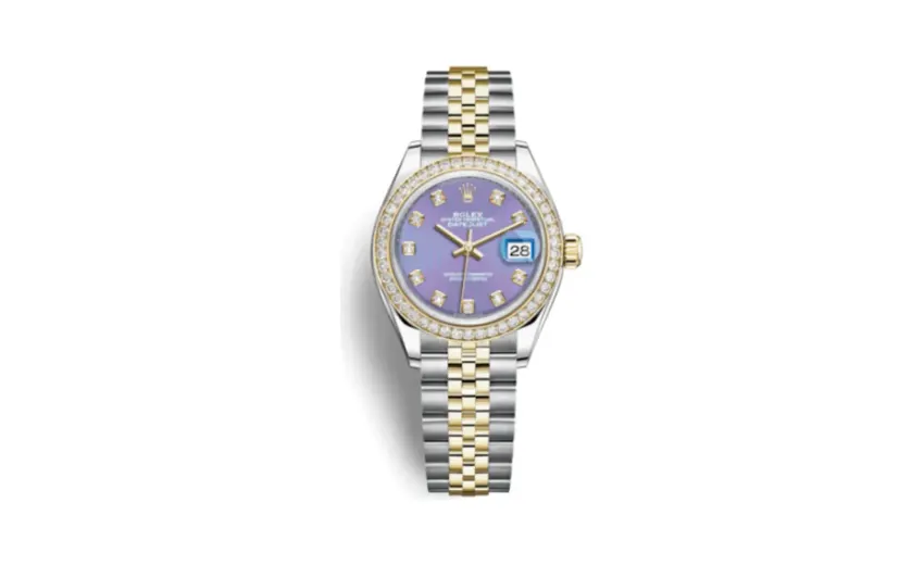 Rolex Lady-Datejust 28 Rolesor Yellow Diamond / Jubilee / Lavender Diamond