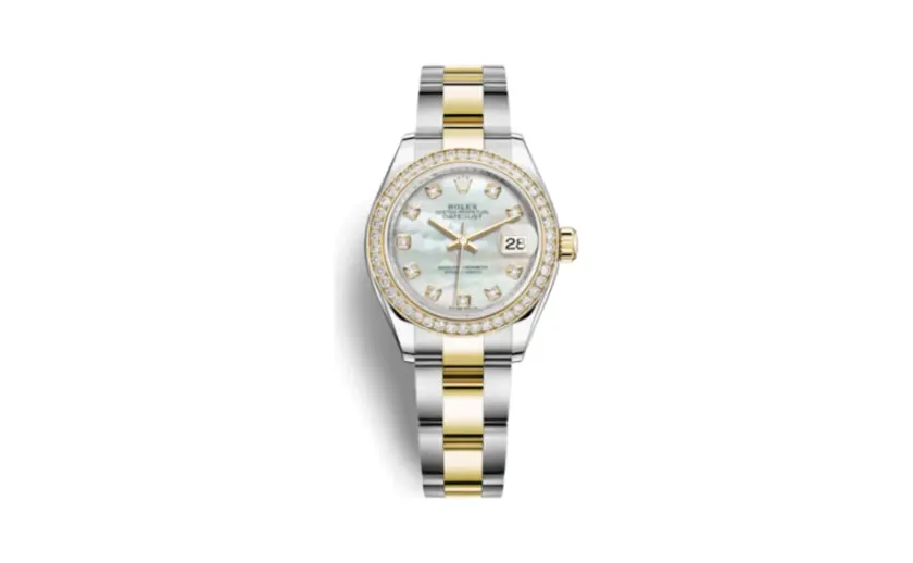 Rolex Lady-Datejust 28 Rolesor Yellow Diamond / Oyster / MOP