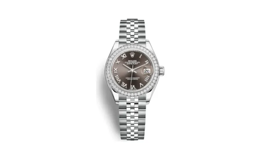 Rolex Lady-Datejust 28 Stainless Steel / Diamond / Grey - Roman / Jubilee