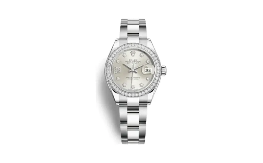Rolex Lady-Datejust 28 Stainless Steel / Diamond / Silver - Diamond / Oyster