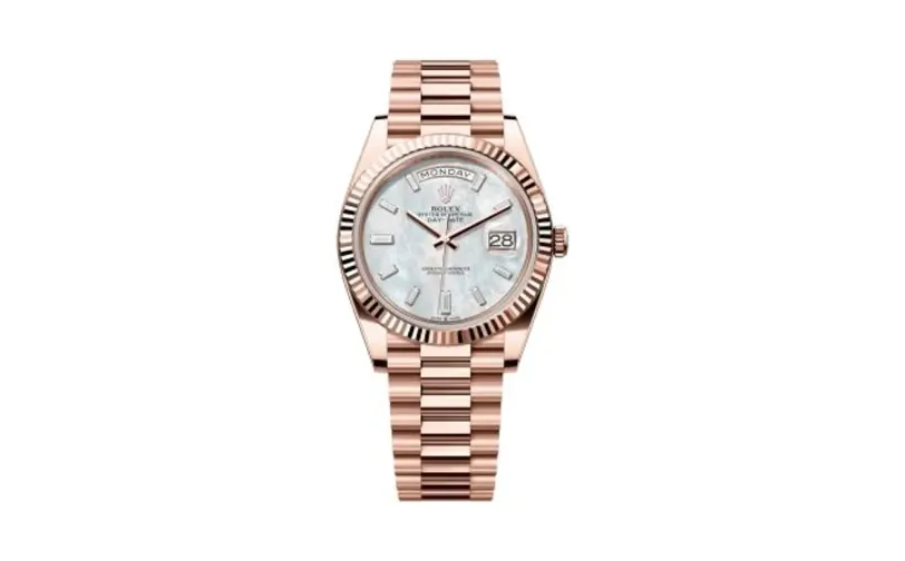 Rolex Day-Date 40 Everose / MOP - Baguette
