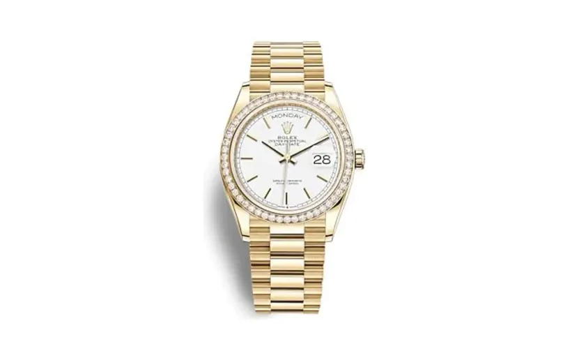 Rolex Day-Date 36 Yellow Gold Diamond / White / President