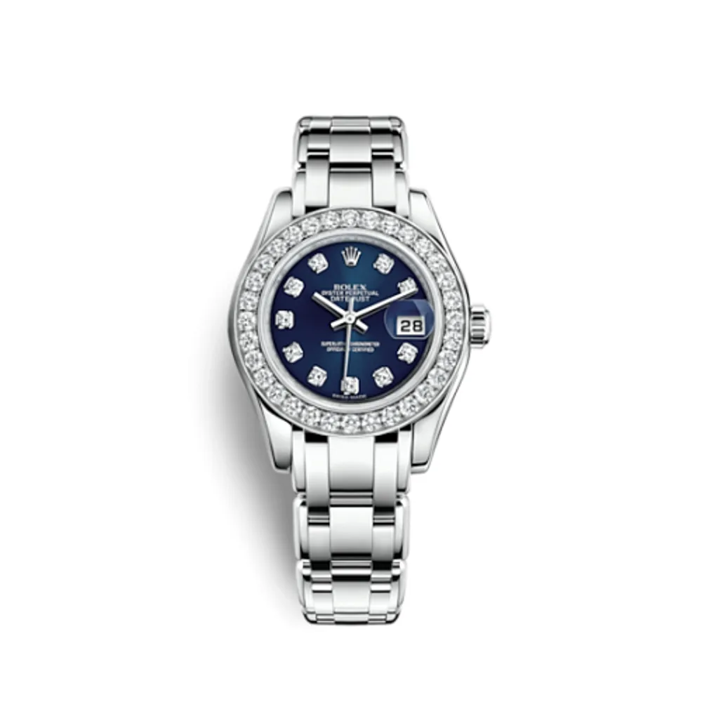 Rolex Datejust Pearlmaster 29 White Gold Diamond / Blue Diamond