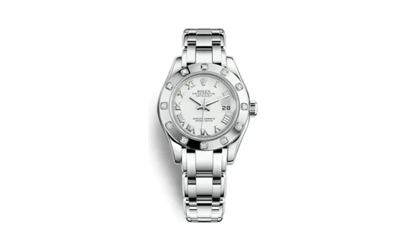 Rolex Datejust Pearlmaster 29 White Gold 12 Diamond White Roman