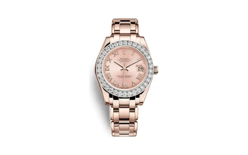 Rolex Datejust Pearlmaster 34 Everose Diamond Pink Roman