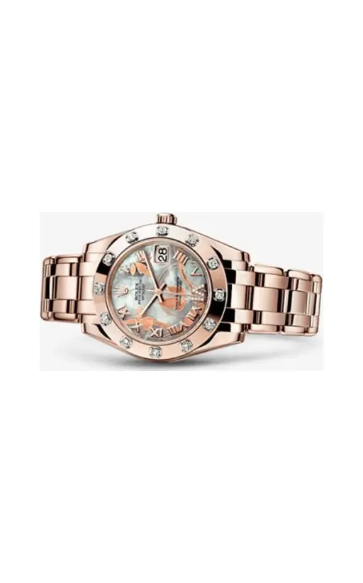 Rolex Datejust Pearlmaster 34 Everose 12 Diamond White Goldust Dream