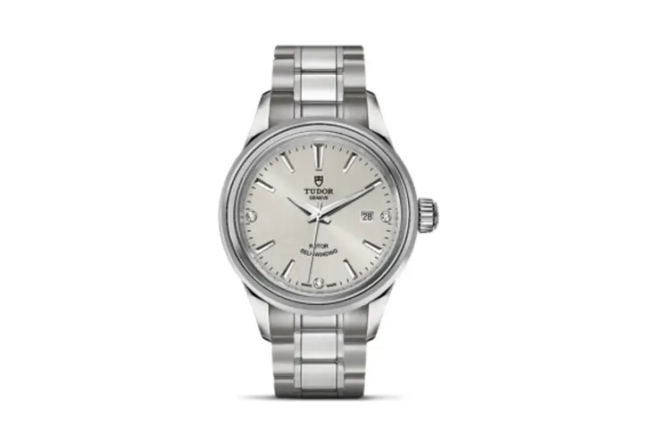 Tudor Style 28 Stainless Steel / Silver-Diamond / Bracelet