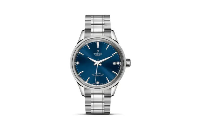 Tudor Style 34 Stainless Steel / Blue-Diamond / Bracelet