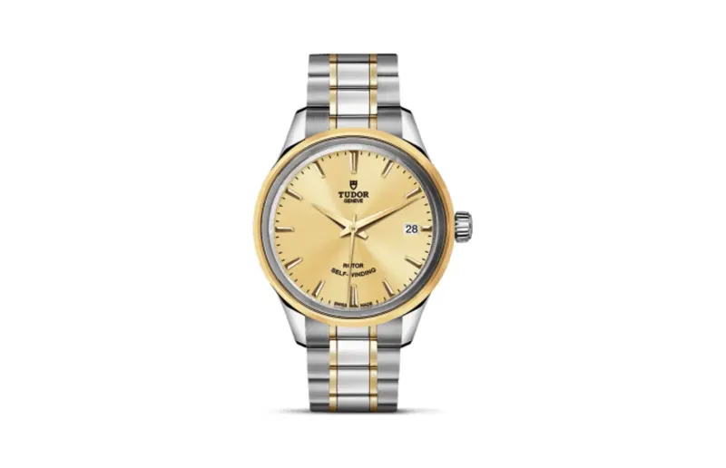 Tudor Style 34 Stainless Steel / Yellow Gold / Champagne / Bracelet