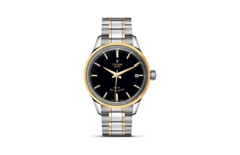 Tudor Style 34 Stainless Steel / Yellow Gold / Black / Bracelet