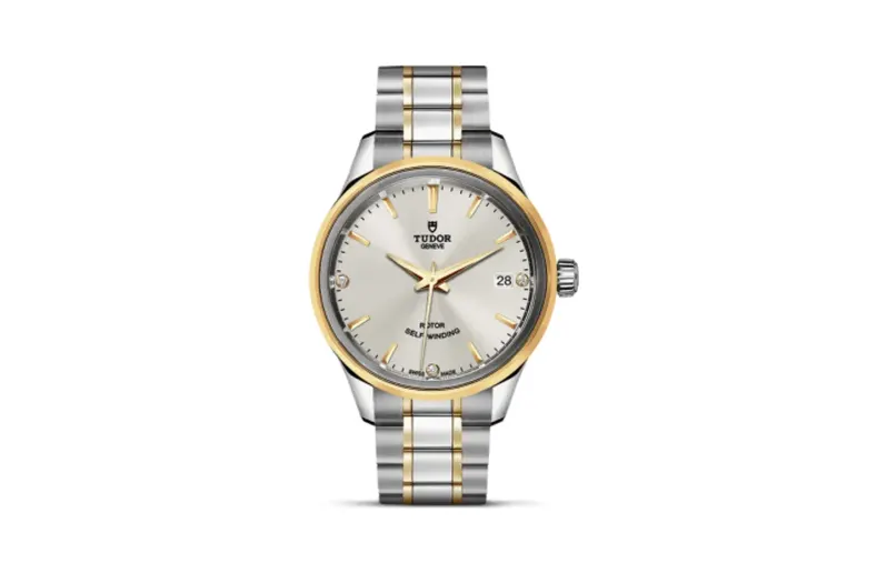 Tudor Style 34 Stainless Steel / Yellow Gold / Silver-Diamond / Bracelet