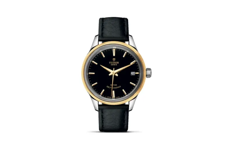Tudor Style 34 Stainless Steel / Yellow Gold / Black / Strap