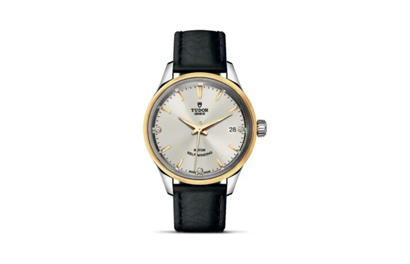 Tudor Style 34 Stainless Steel / Yellow Gold / Silver-Diamond / Strap