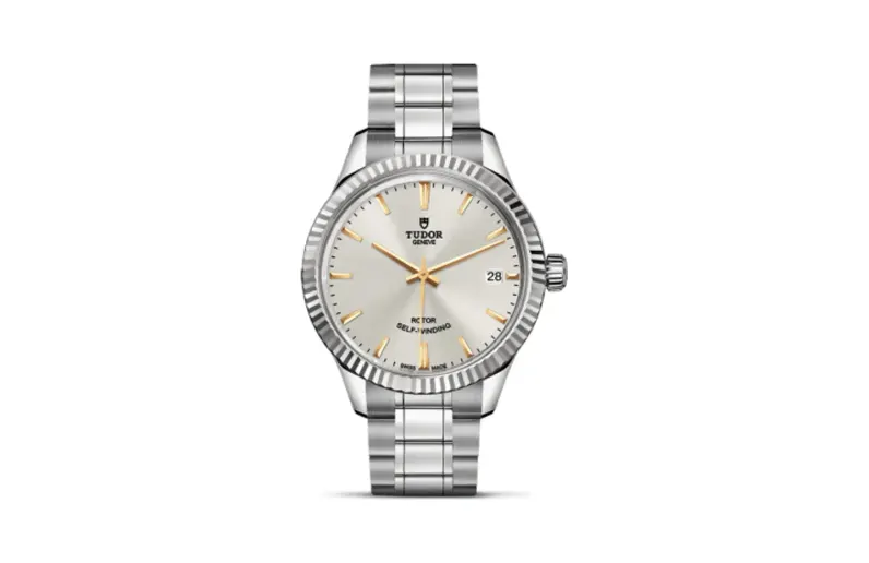 Tudor Style 34 Stainless Steel / Fluted / Silver / Bracelet