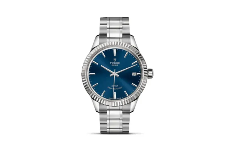 Tudor Style 34 Stainless Steel / Fluted / Blue / Bracelet