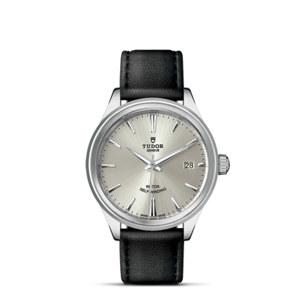 Tudor Style 38 Stainless Steel / Silver / Strap