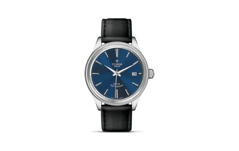 Tudor Style 38 Stainless Steel / Blue / Strap