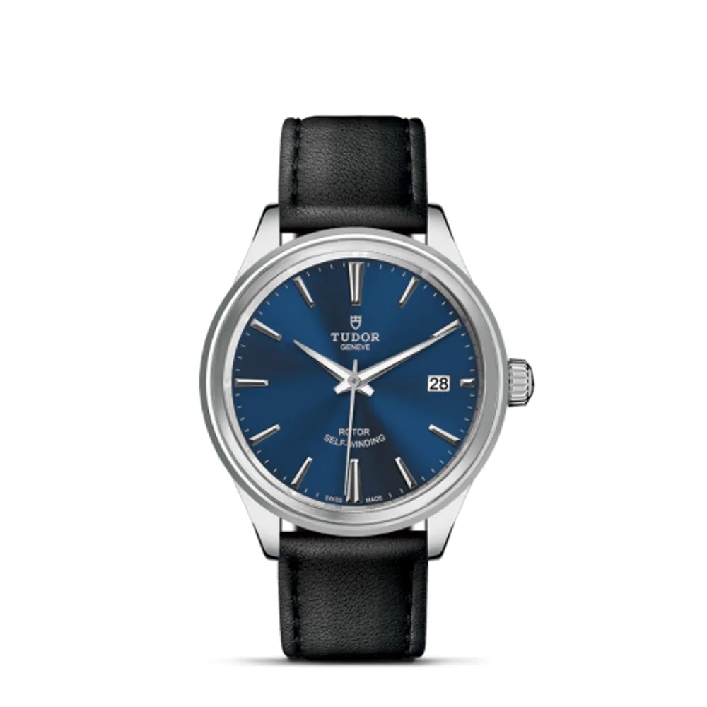 Tudor Style 38 Stainless Steel / Blue / Strap