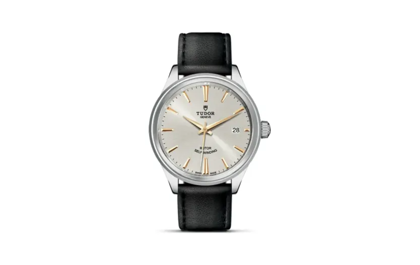 Tudor Style 38 Stainless Steel / Silver / Strap