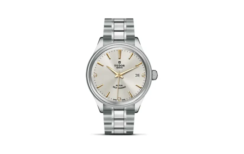 Tudor Style 38 Stainless Steel / Silver-Diamond / Bracelet