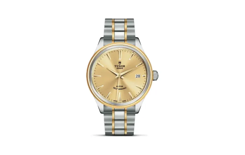 Tudor Style 38 Stainless Steel / Yellow Gold / Champagne / Bracelet