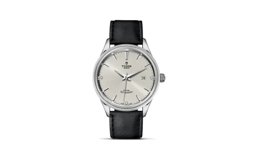 Tudor Style 41 Stainless Steel / Silver-Diamond / Strap