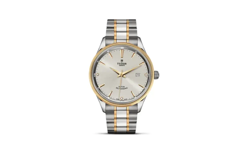 Tudor Style 41 Stainless Steel / Yellow Gold / Silver-Diamond / Bracelet