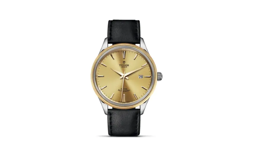 Tudor Style 41 Stainless Steel / Yellow Gold / Champagne / Strap