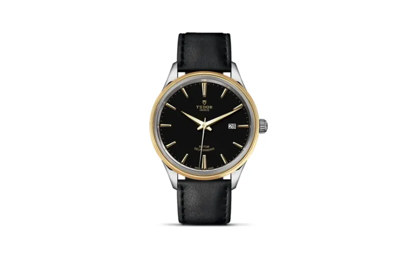 Tudor Style 41 Stainless Steel / Yellow Gold / Black / Strap