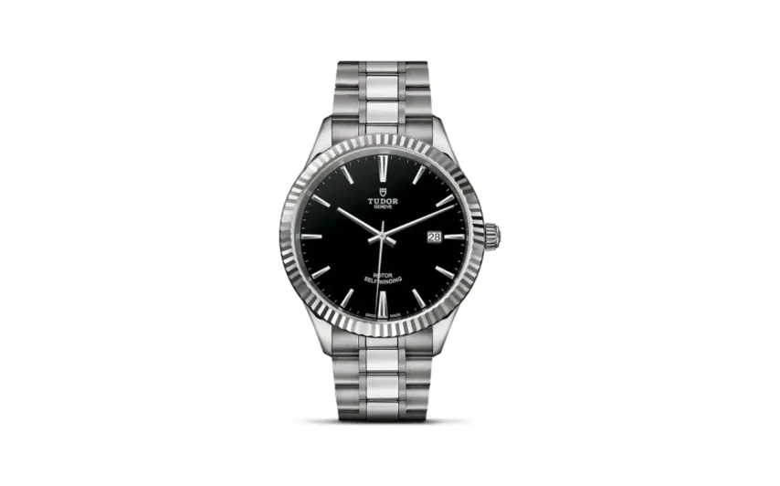 Tudor Style 41 Stainless Steel / Fluted / Black / Bracelet